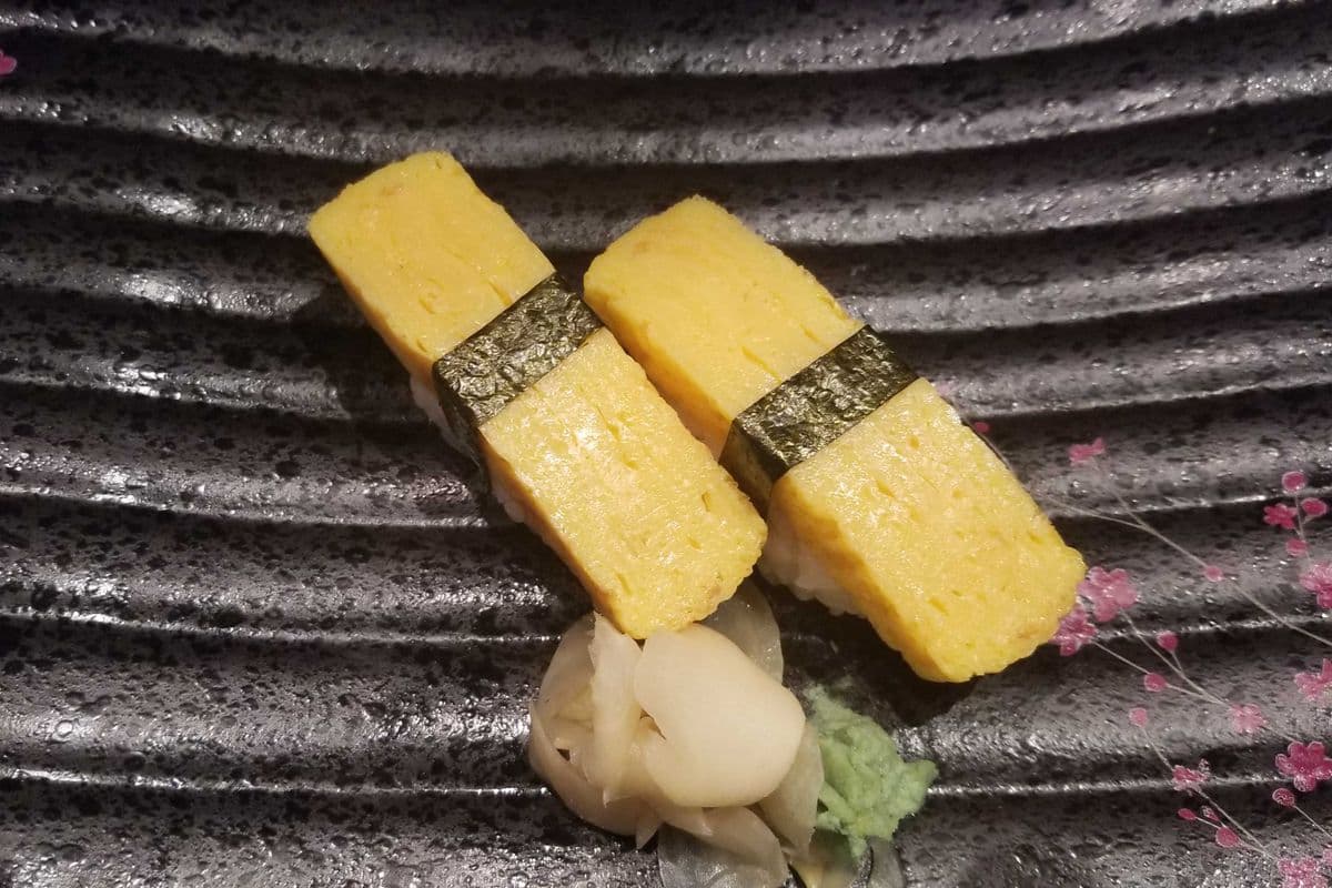 Egg Omelette (Tamago) Nigiri Sushi