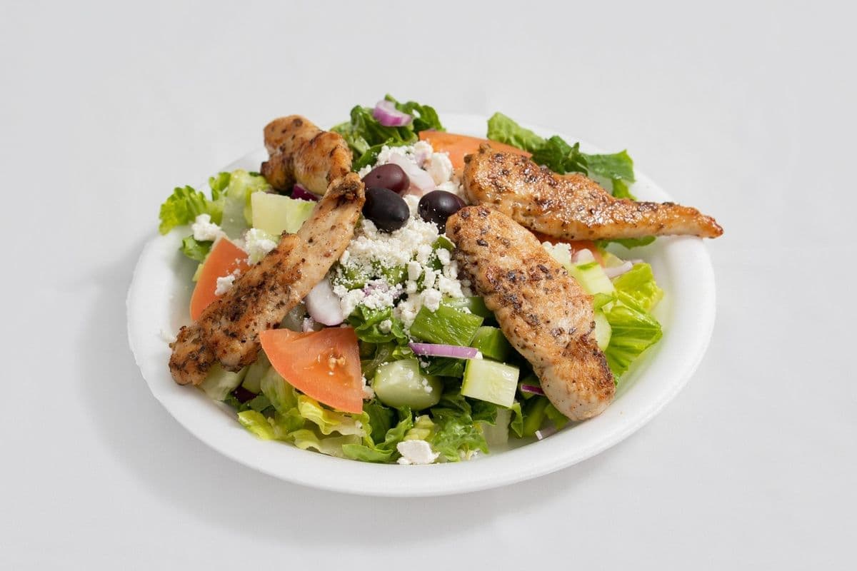 GRILLED CHICKEN GREEK SALAD - Always fresh and made to order!
