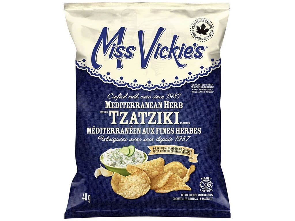 Miss Vickies Tzatziki Chips 40g Greek Inspired Snack