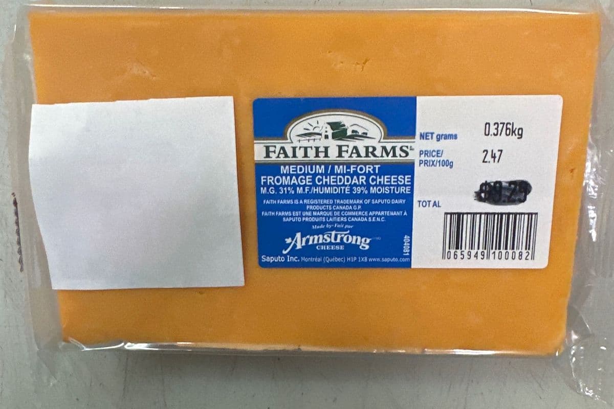 FAITH FARMS MEDIUM CHEDDAR CHEESE (0.376kg)
