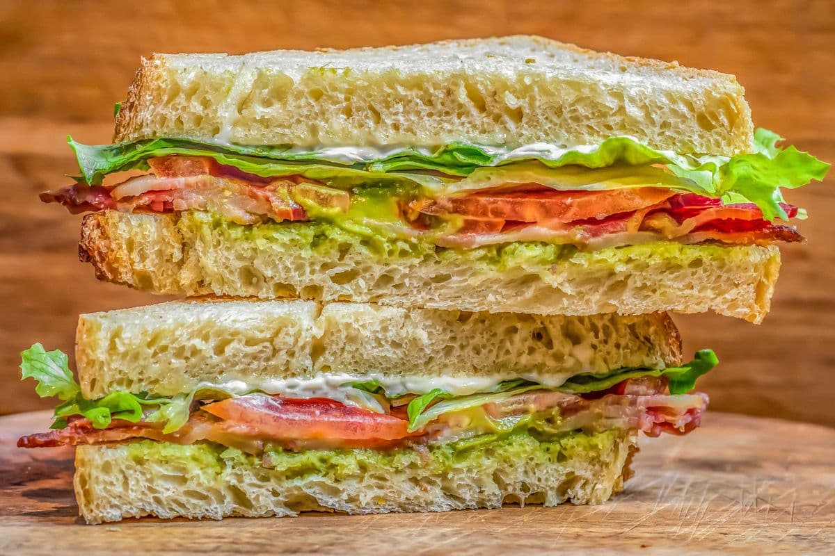 Bacon, Lettuce, Avocado, and Tomato Sandwich