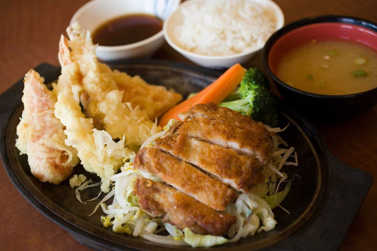 Chicken Teriyaki and Tempura set