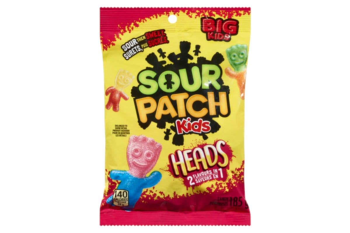 Sour Patch Kids Heads 2 in 1 (154gm) (140 Cal)