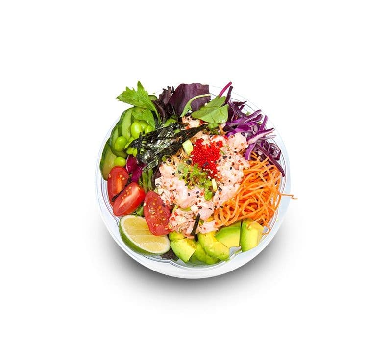Poke crab et crevette