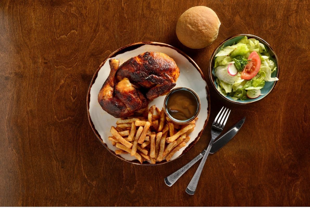 Demi poulet BBQ