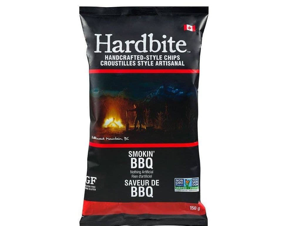 HARDBITE POTATO CHIPS SMOKING BBQ 150G