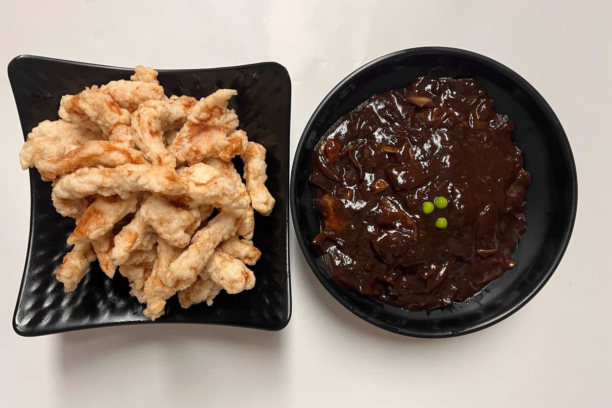 Tangsuyuk (Medium) + Black Bean Noodles