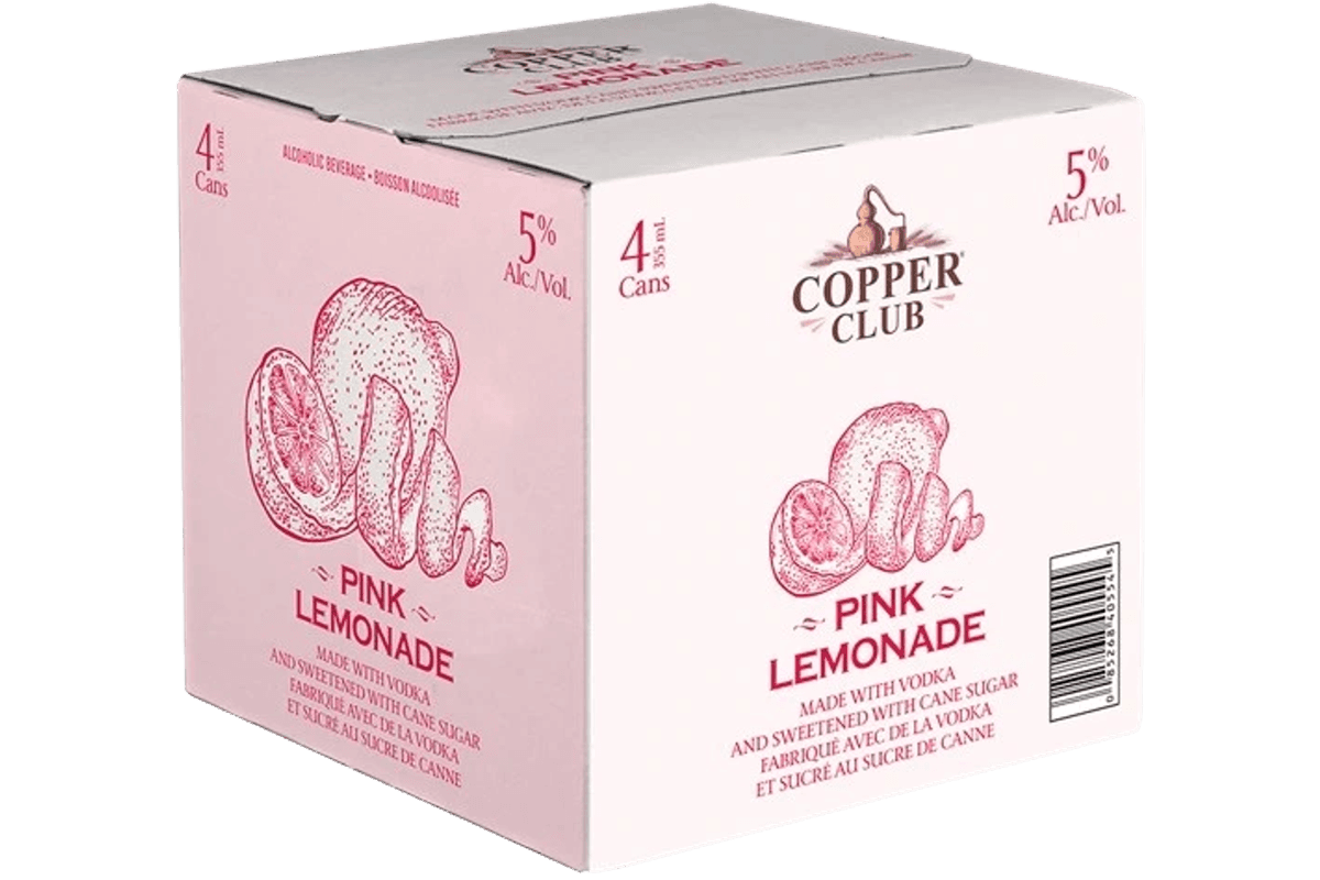 Copper Club Pink Lemonade 355ml 4pk Can