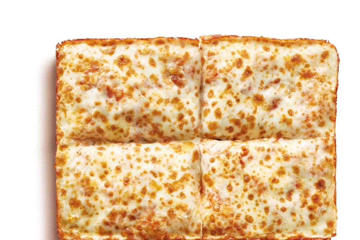 6. Four Slice Detroit-Style Deep Dish Cheese Pizza