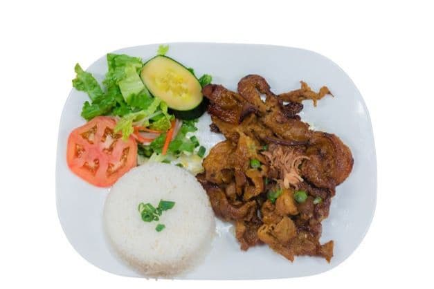 R5.Grilled Lemongrass Pork Rice-用香茅同飯醃製嘅燒豬肉-Cơm Thịt Nướng Xả