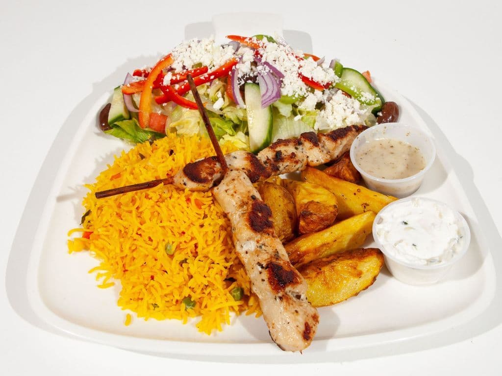 Chicken Souvlaki Dinner