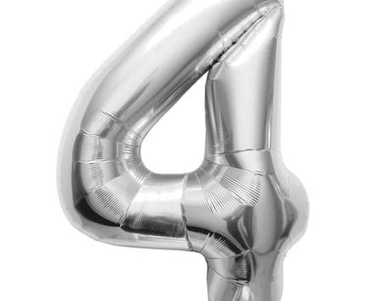 34" Silver Foil Balloon #4
