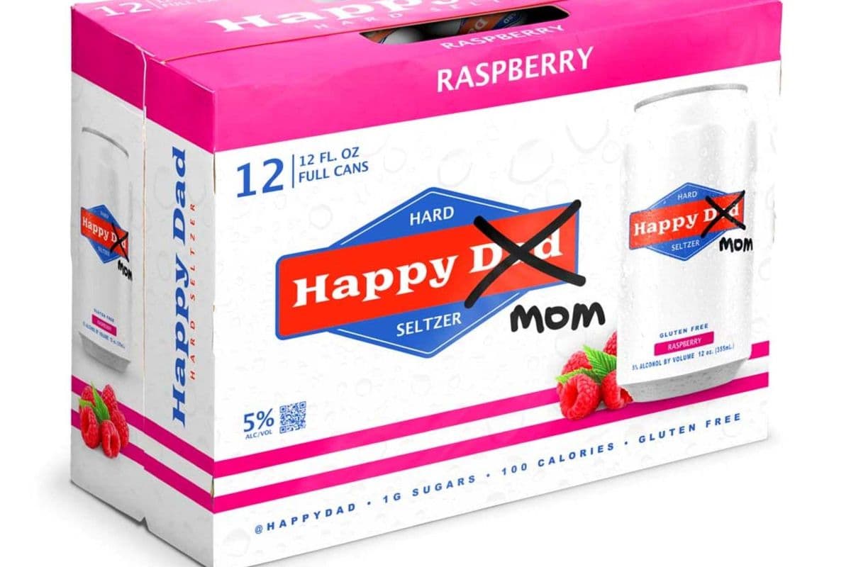 HAPPY DAD HARD SELTZER RASPBERRY (12 PACK) (12 x 355ML CAN)