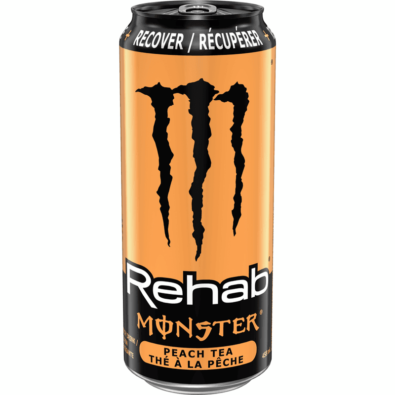 Monster Re Hab Boisson Énergisante Thé a la Péche 458ml/ Monster Re Hab Energy Drink Peach Tea 458ml 