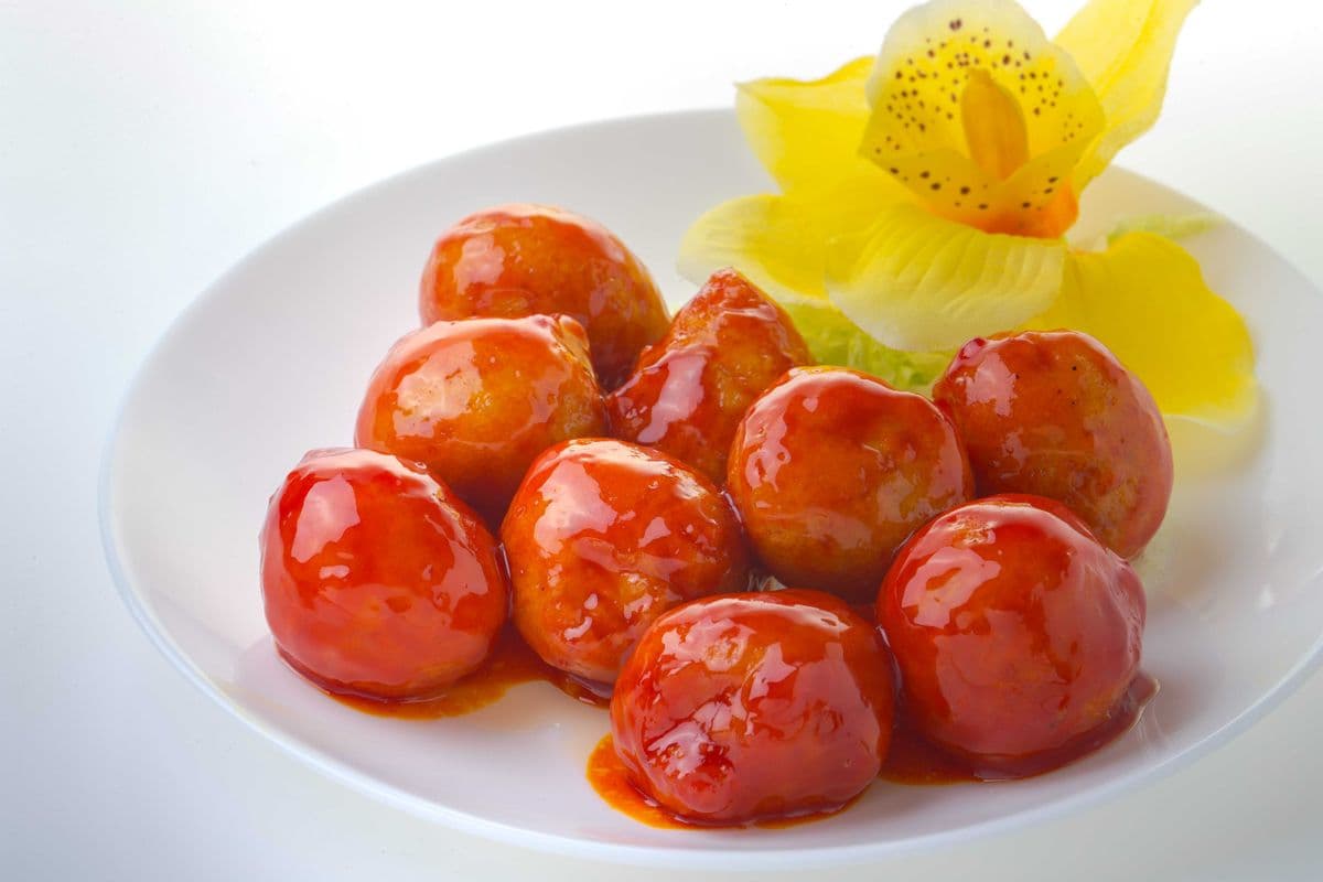 Boules de poulet aigre-douce / Sweet-and-Sour Chicken Ball