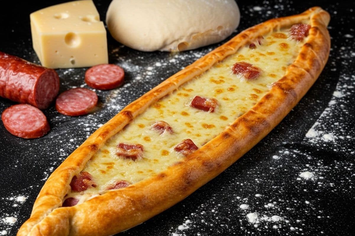 Cheese with Sausage pide