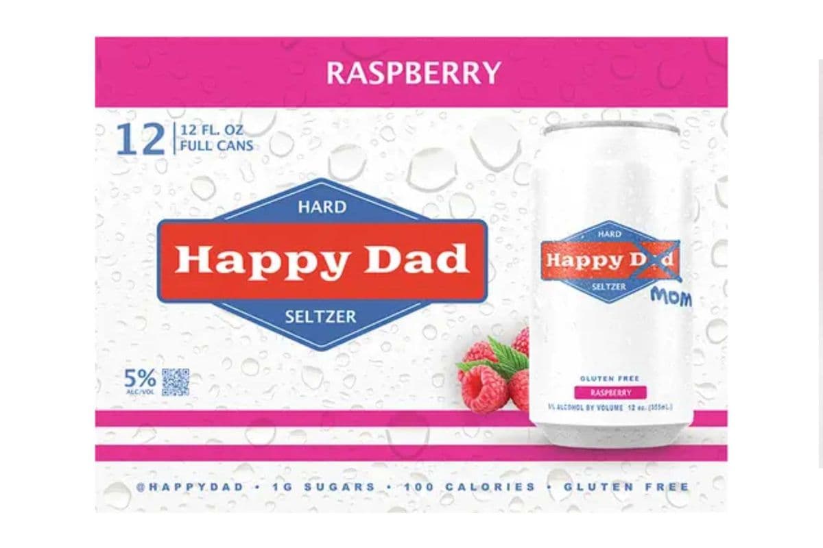 Happy Dad Hard Seltzer Raspberry (12 CANS) (12 x 355ml)
