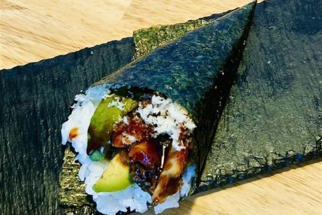 24. Eel and Avocado Hand Roll