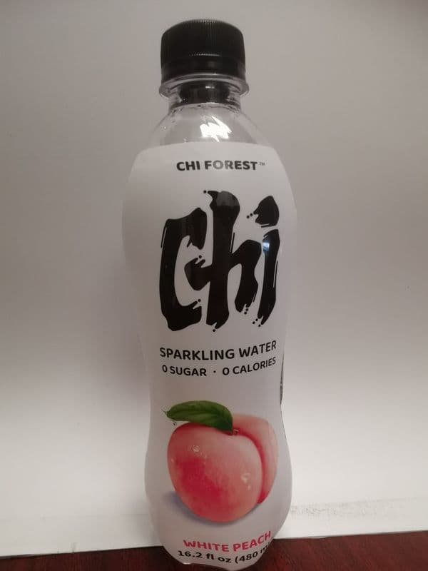 white peach sparkling water