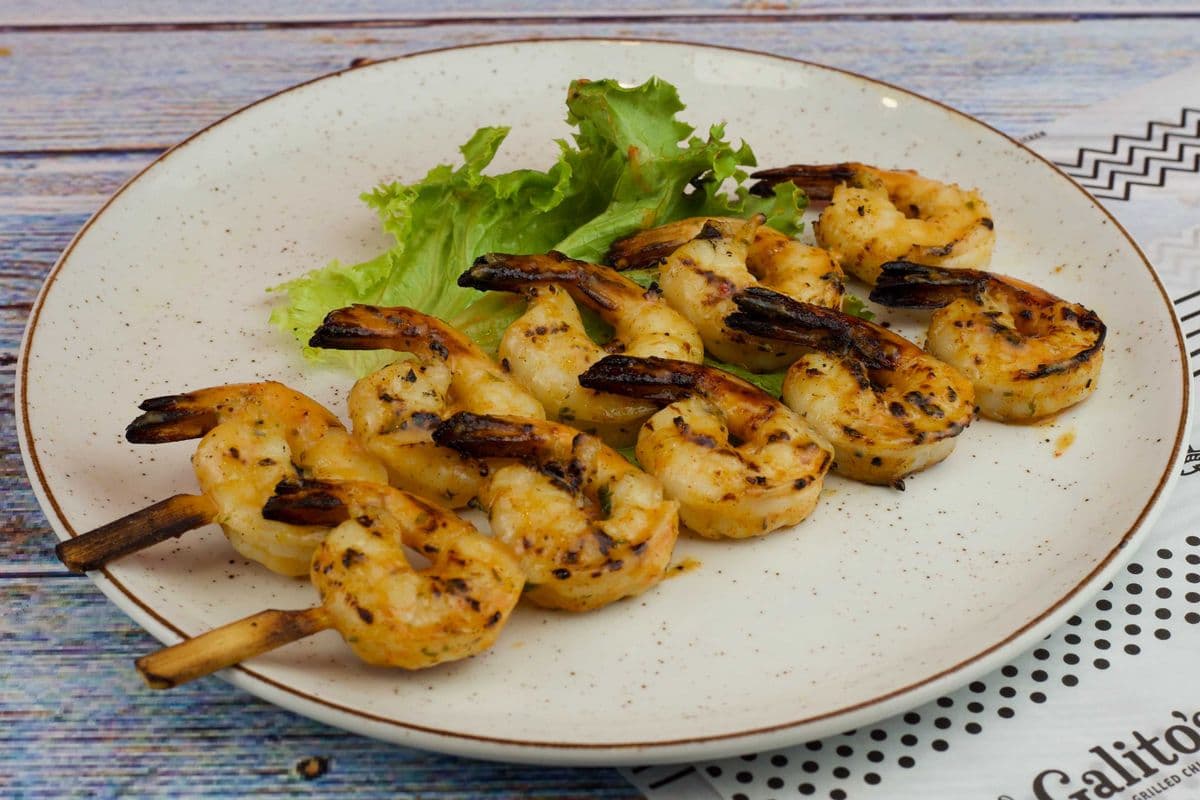 Double Shrimp Skewers with a Regular Side