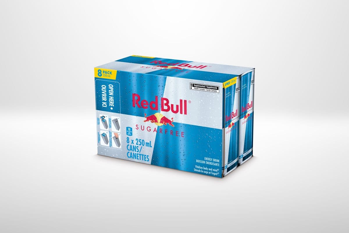 Red Bull Energy Drink Sugar Free 250 ml (8 Pack)