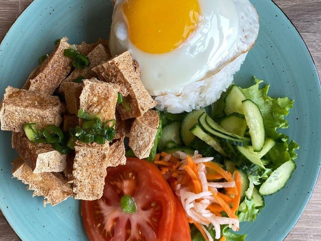 Fried Tofu Rice (Cơm Đậu Phụ)