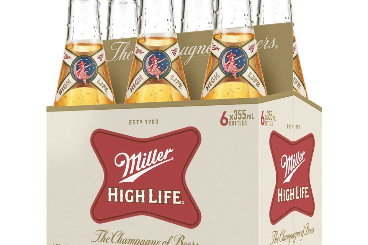 Miller High Life 6 Bottles (6 x 355ml)