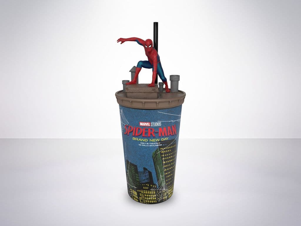Verre Spider-Man avec couvercle 3D / Spider-Man Cup with 3D Lid