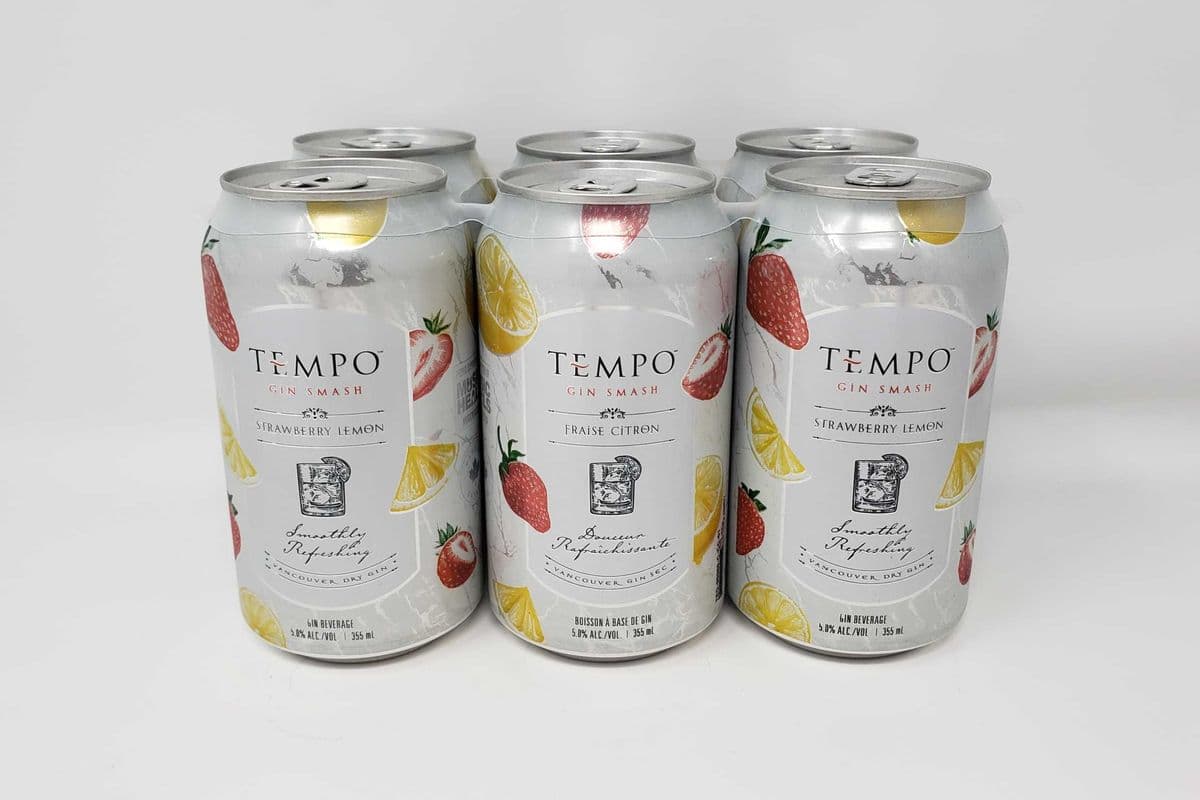 TEMPO GIN SMASH -STRAWBERRY LEMON (6 x 355ml Can)