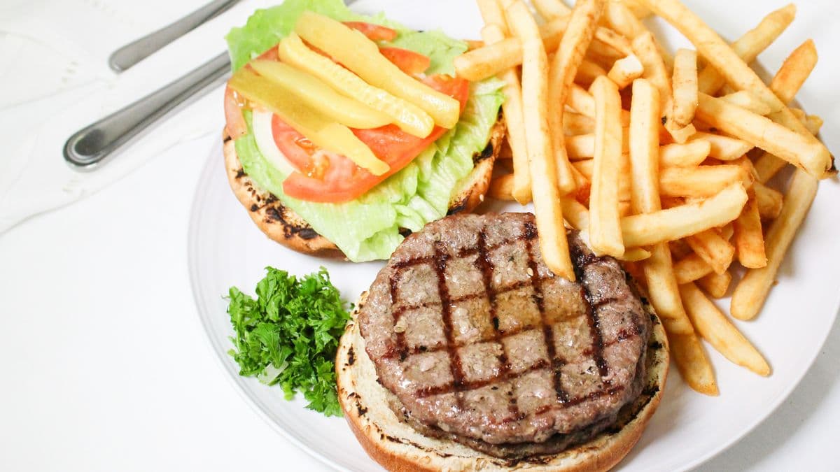 Hamburger and Fries