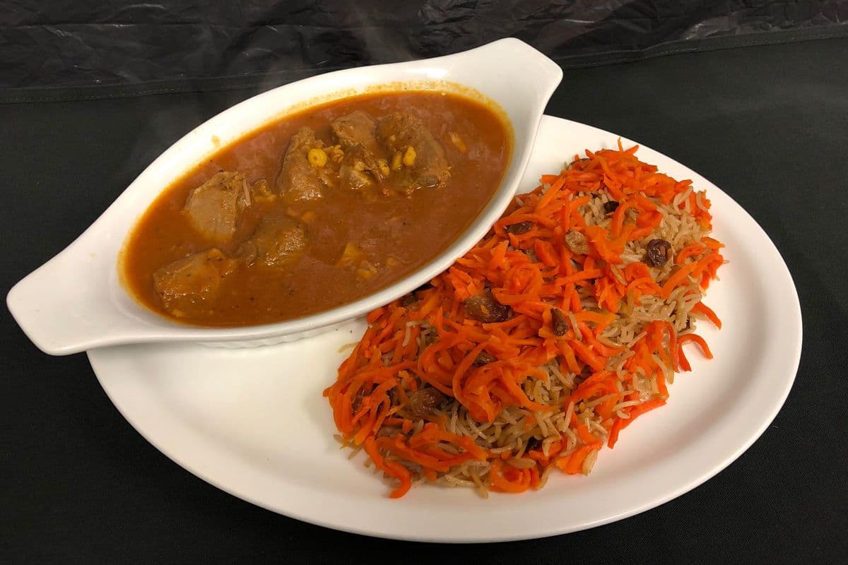 2. Kabuli Rice with Lamb Stew