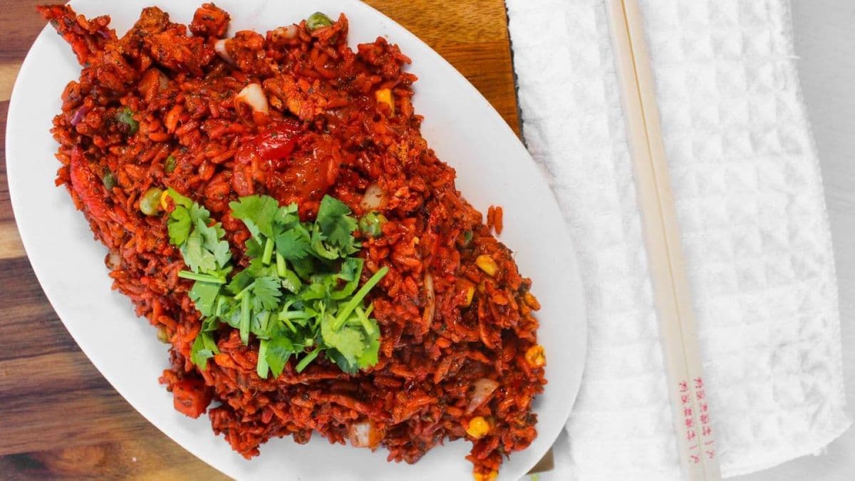 78. Manchurian Fried Rice (Chicken & Shrimp)