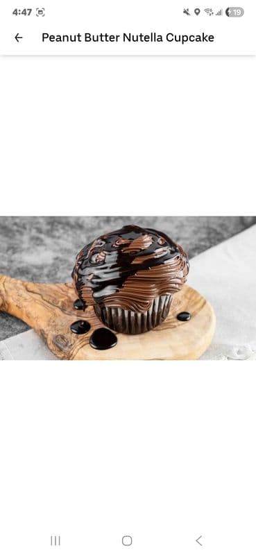 Each Peanut Butter Nutella Cupcake