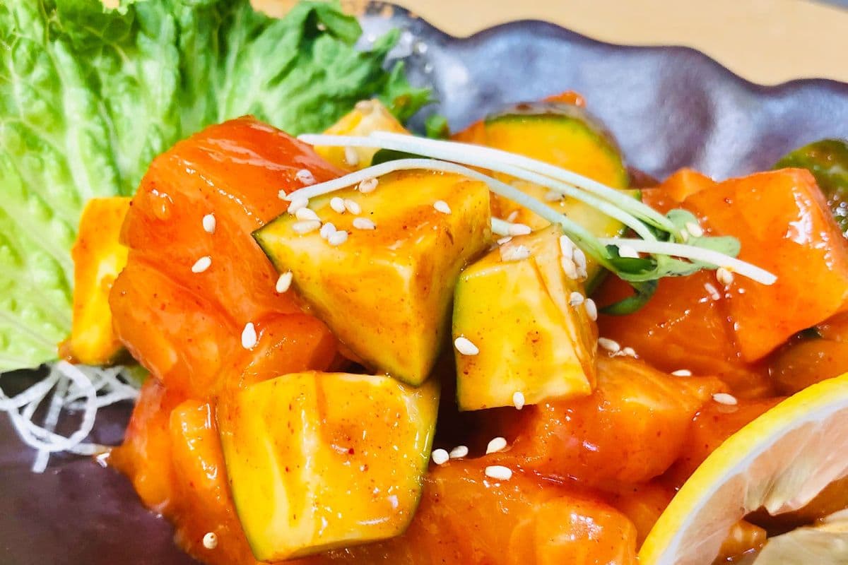 Spicy Salmon Sashimi