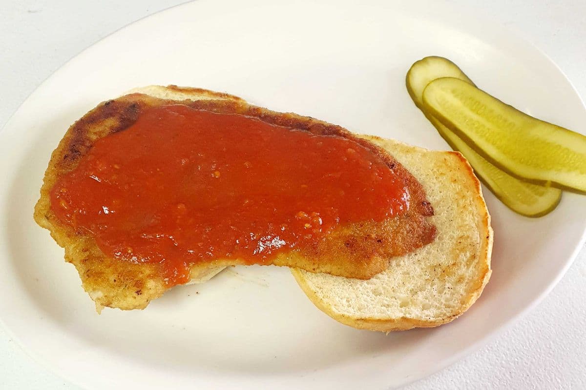 Pork Schnitzel on Kaiser