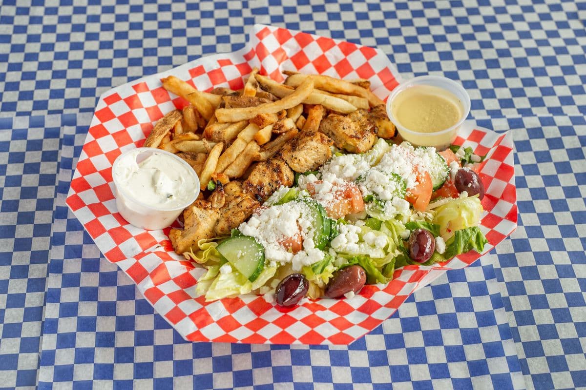 Chicken Souvlaki Dinner