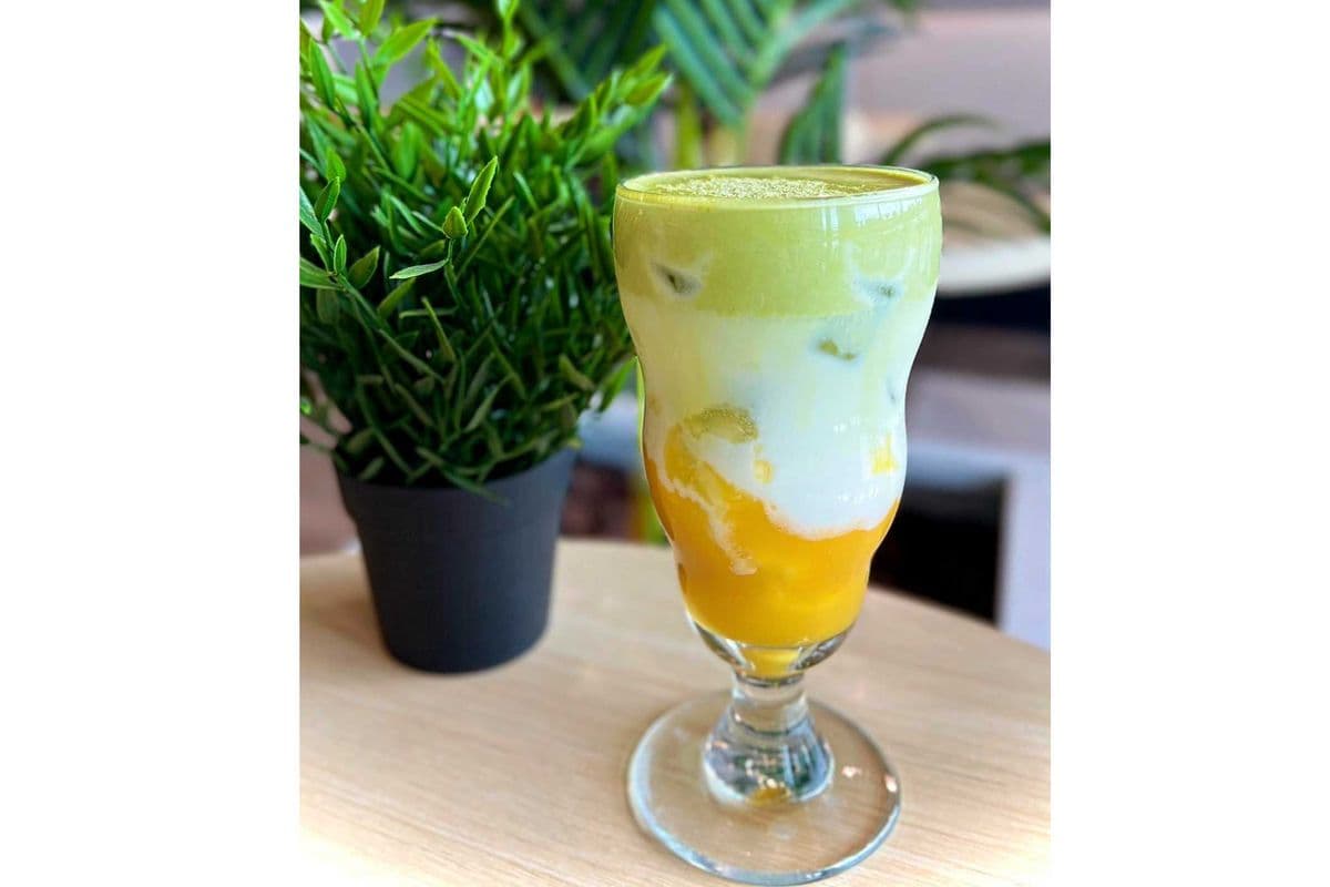 Iced Mango Matcha Latte