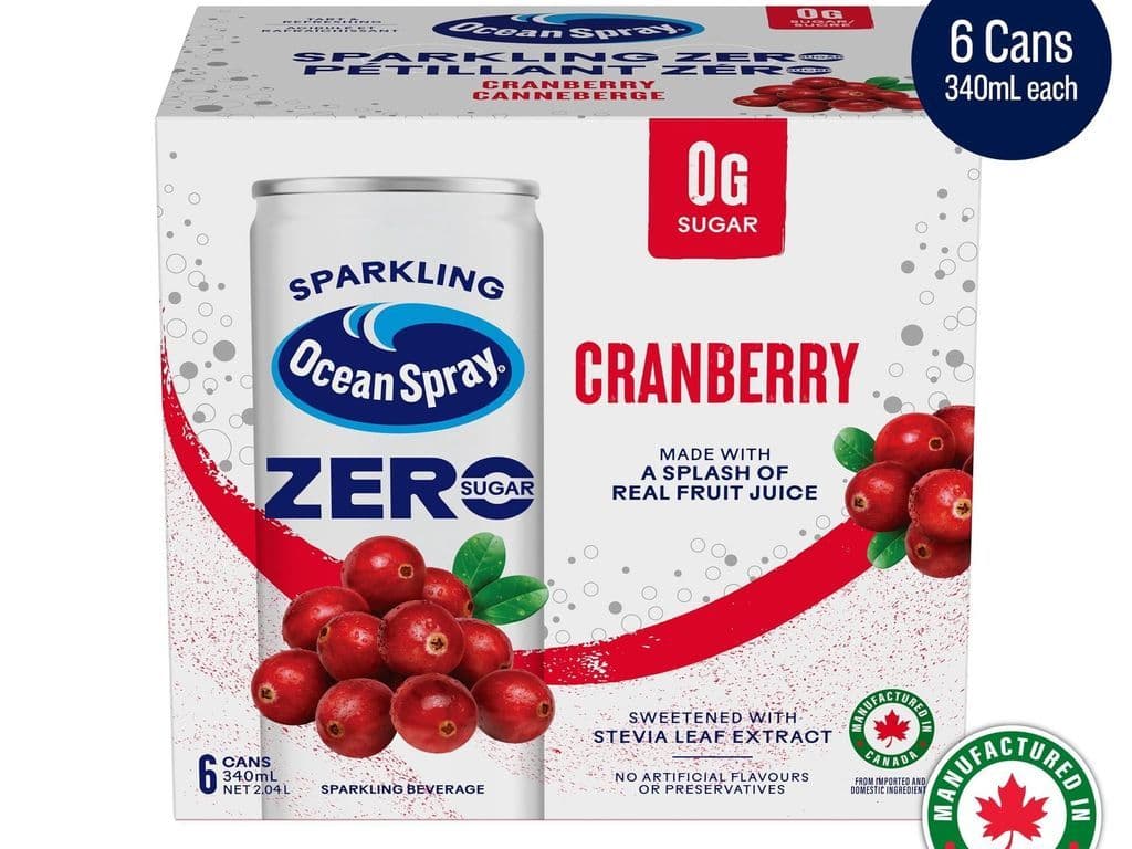 Ocean Spray Cranberry Zero Sugar Single Can, 340ml