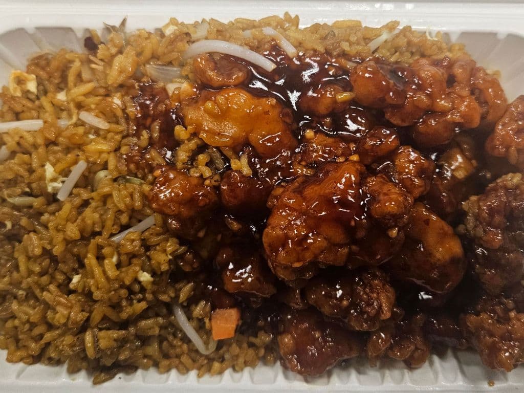 Chicken Fried Rice with General Tao Chicken
