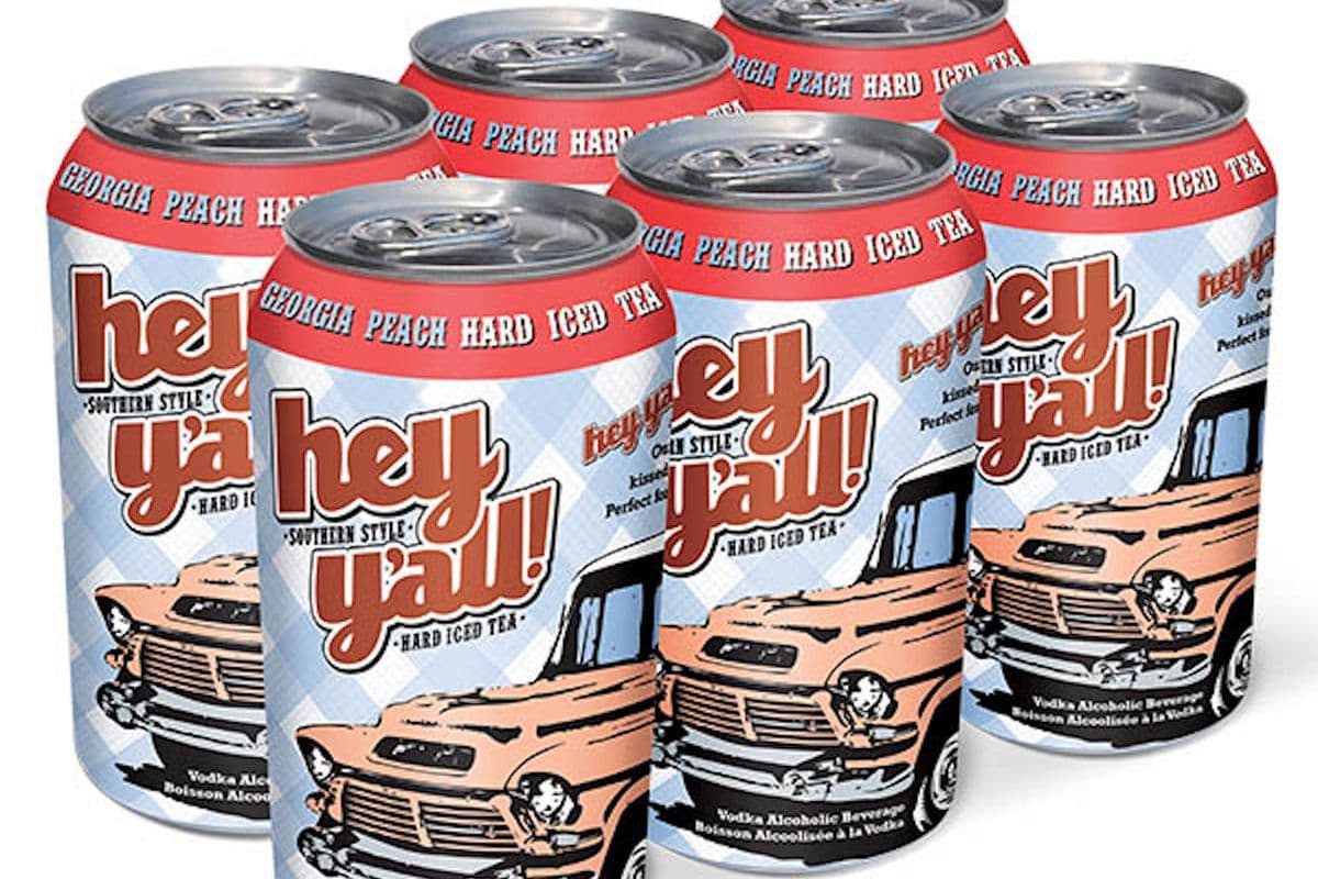 HEY Y'ALL GEORGIA PEACH HARD ICED TEA (6 x 355ML)