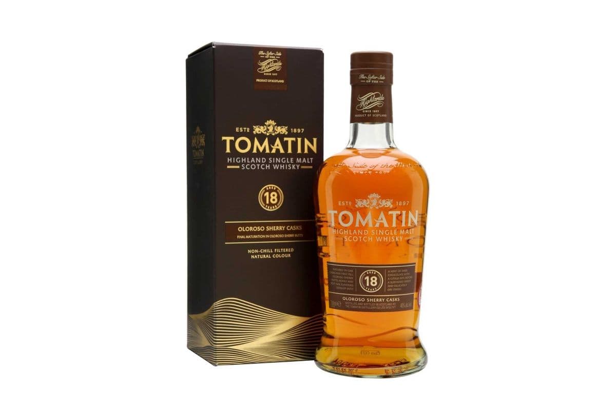 Tomatin Scotch Single Malt 18 Year Oloroso Sherry Casks (750 ml) *Highland Single Malt Scotch* (1 x 750ML)
