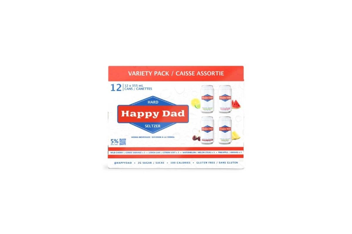 *Happy Dad Hard Seltzer Variety Pack (12 Cans) (1 x 12x355ML)
