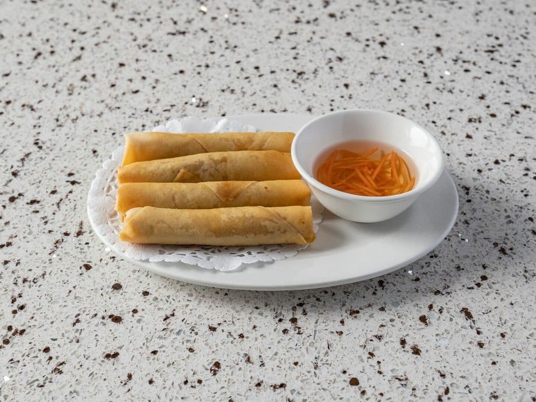 1. Deep Fried Spring Rolls (4 Rolls)
