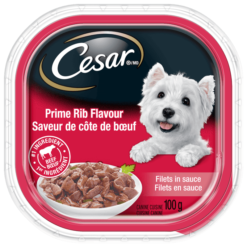 Cesar Cuisine Canine Saveur de cote de Boeuf 100g/ Cesar Dog Food Prime Rib Flavour 100g