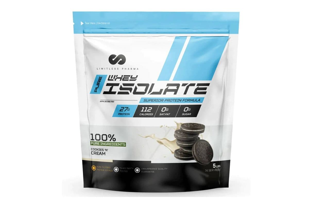 Limitless Pharma Whey Isolate Cookies 'n' Cream Protein Powder (5 lb)