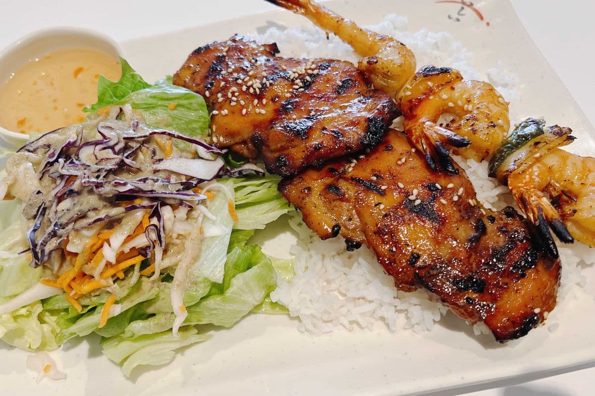 GT🐔🍤Poulet , brochette de crevettes / Grilled Chicken & Shrimps