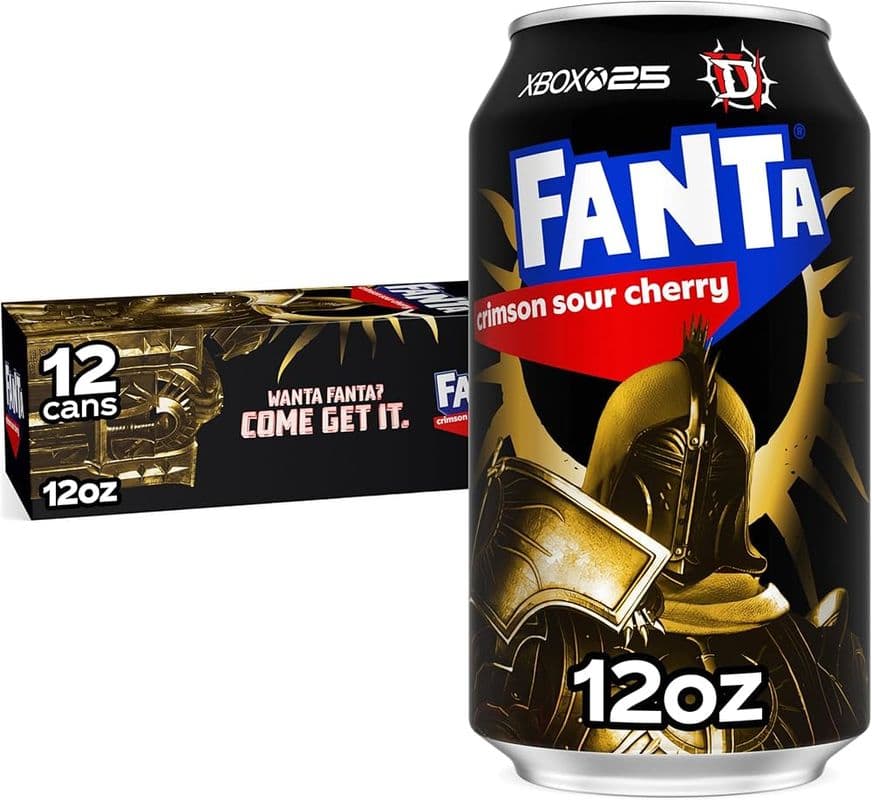 Fanta Boisson Gazeuse Cerise Acidulée Cramoisie 355ml/ Fanta Sparkling Beverage Crimson Sour Cherry 355ml