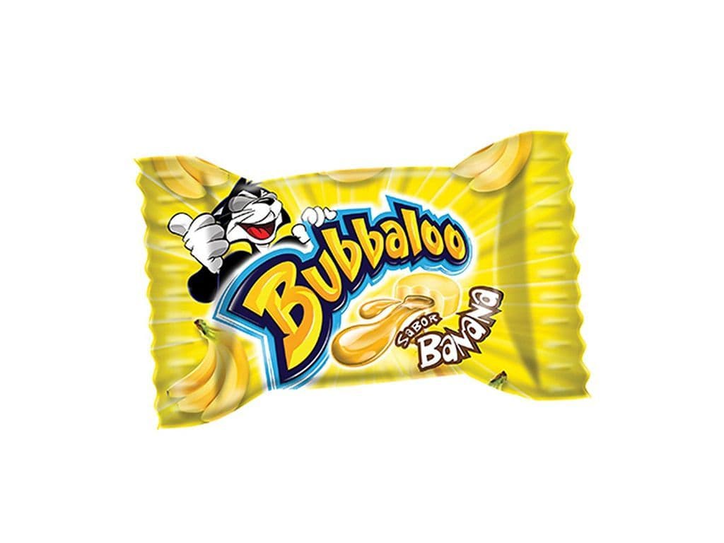 Bubbaloo Banana Mexican Candy Bubble Gum with Liquid Center