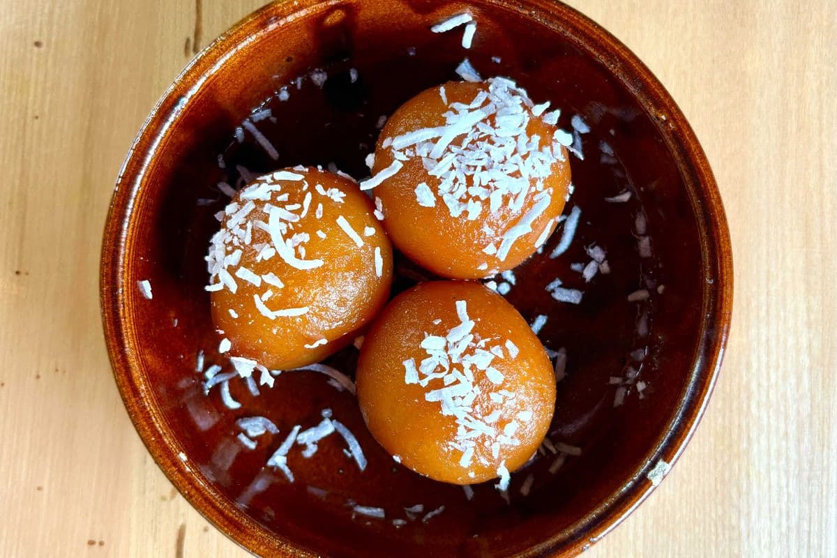 Warm Gulab Jamun with Ice Cream