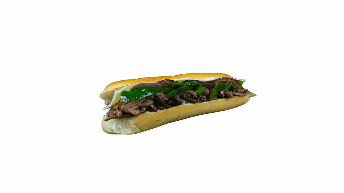 Sous-marin philly cheese steak de boeuf 7" / Philly Cheese Beef Steak Submarine 7"